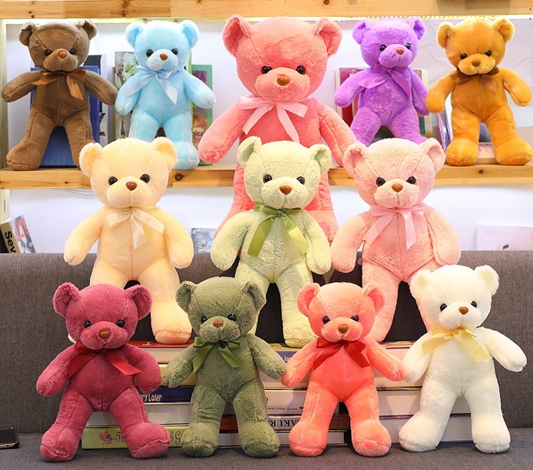 

30cm Cute Teddy Bear Doll Plush Toy Children Soft Stuffed Animal Dolls Bears Toys Girls High Quality Birthday Gifts, Customize