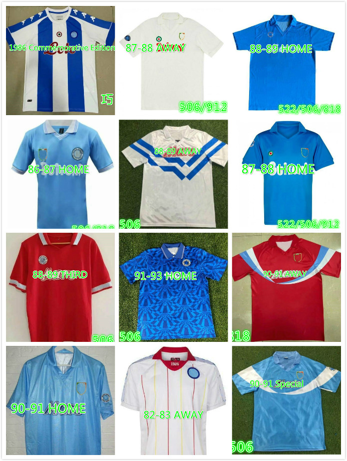 

87 88 INSIGNE 24 Retro soccer jersey classic shirts Maradona 1987 1988 jerseys Giordan MAGICA 1926 CALLEJON #7 Retro football shirt, Black;yellow