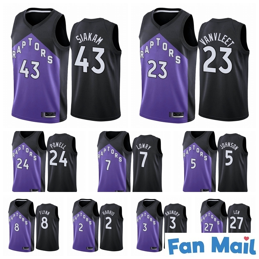 

2020 2021 Wholesale Mens Pascal Siakam Fred VanVleet Kyle Lowry Gary Trent III Earned Edition Purple Custom Printed Basketball Jersey, Black;red