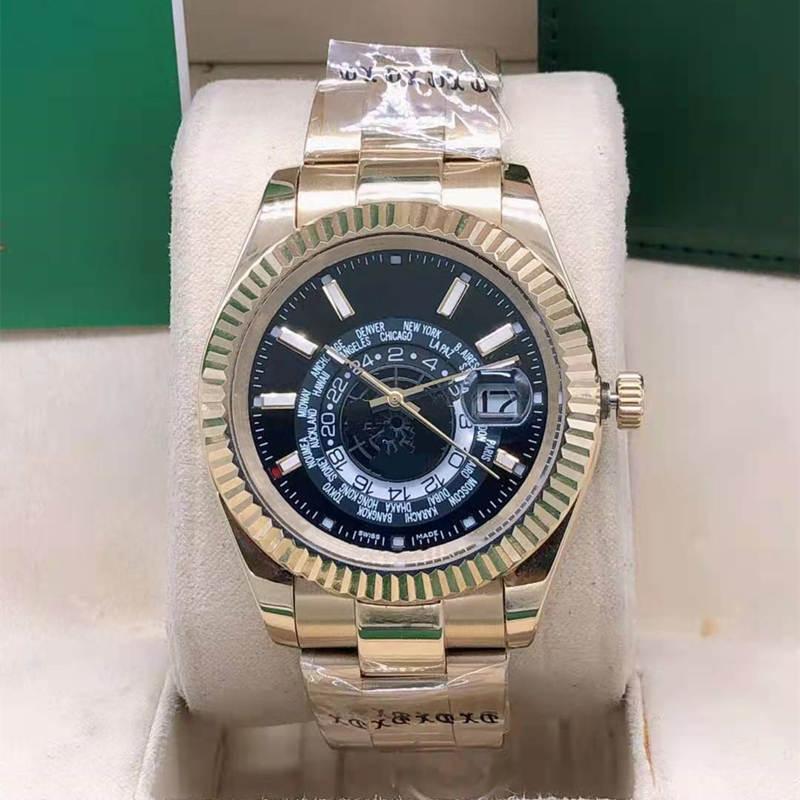 

fashion watch classic business automatic chain stainless steel mechanical men's leisure sports waterproof watches, Slivery;brown