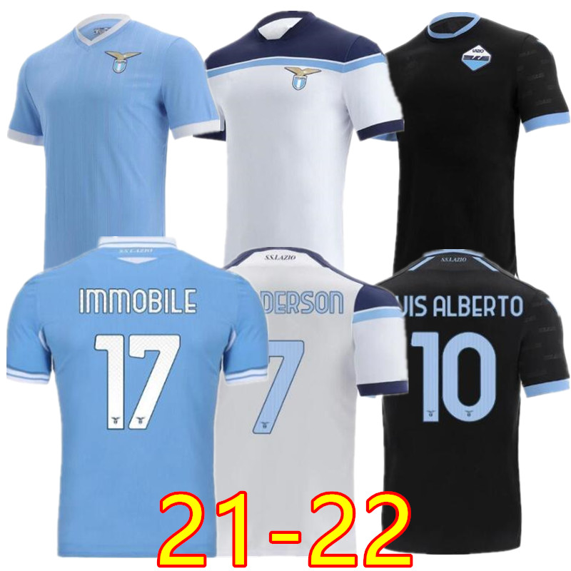 

2021/22 Lazio soccer jersey Home white Away blue Jersey 21 22 Lazio IMMOBILE SERGEJ BADELJ LUIS ALBERTO ACERBI football shirts