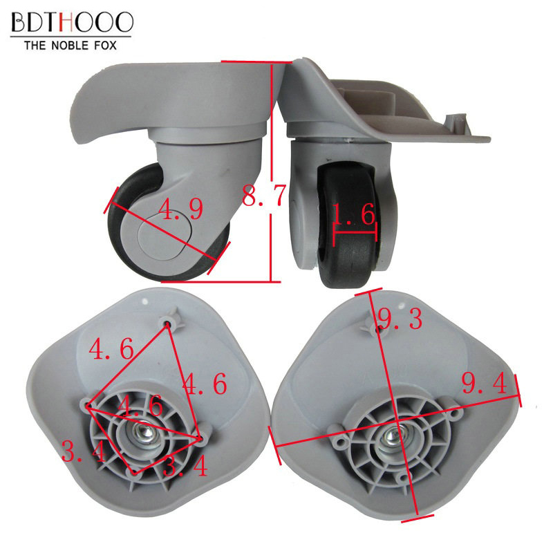 

BDTHOOO Replacement Luggage Wheels For Suitcases Repair Hand Spinner Caster Wheels Parts Trolley Rubber Wheel Black Gray A09-JYL 210306