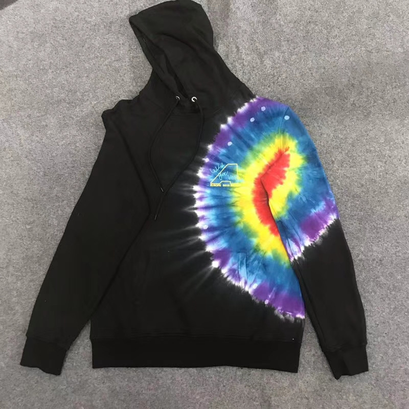 

2021 New 20ss Europe Tour Tie Dye Hoodie Women Men High-quality Thick Keep Warm Fashion Mens Astroworld Pullover Jay4