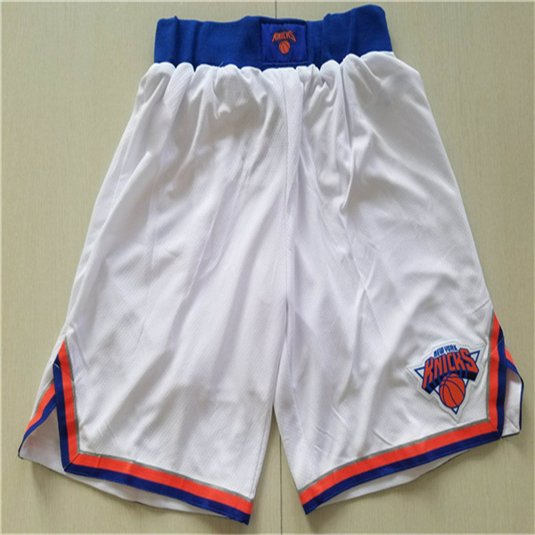 

New York Knicks MEN Road Royal Blue 2019-20 Swingman White Shorts, Black