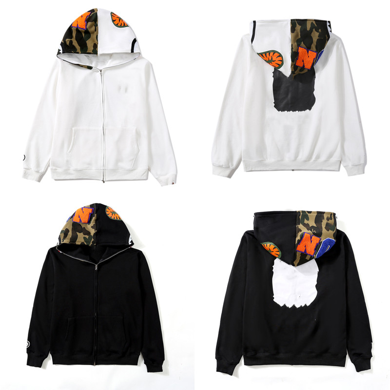 

Men Hoodies Shark head luminous Sweatshirts Women High Quality Round Neck Long Sleeve Sweater Mens Casual Sweatshirt With box, Black