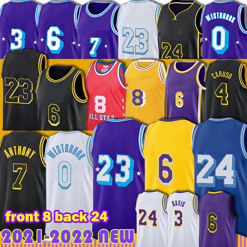 

6 23 Carmelo 7 Davis Anthony Jersey Russell 0 Westbrook Basketball 75th Space Jam Lower Merion Mamba Talen 5 Horton-Tucker 2021 Men Kid 8 Anniv, Men jersey