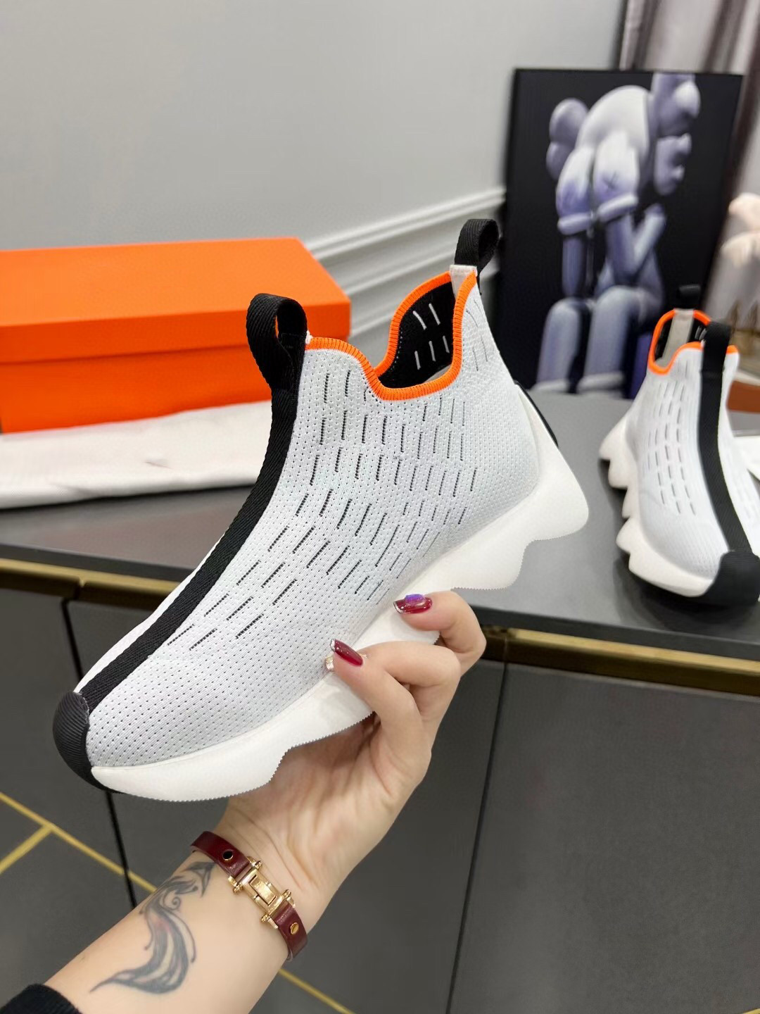 

Fashion Brands women Sneakers Casual Shoes Sporty Style Runner Mesh knitting breathable Casuals Technical Fabric Luxury Designer Jogging Outdoor 35-41