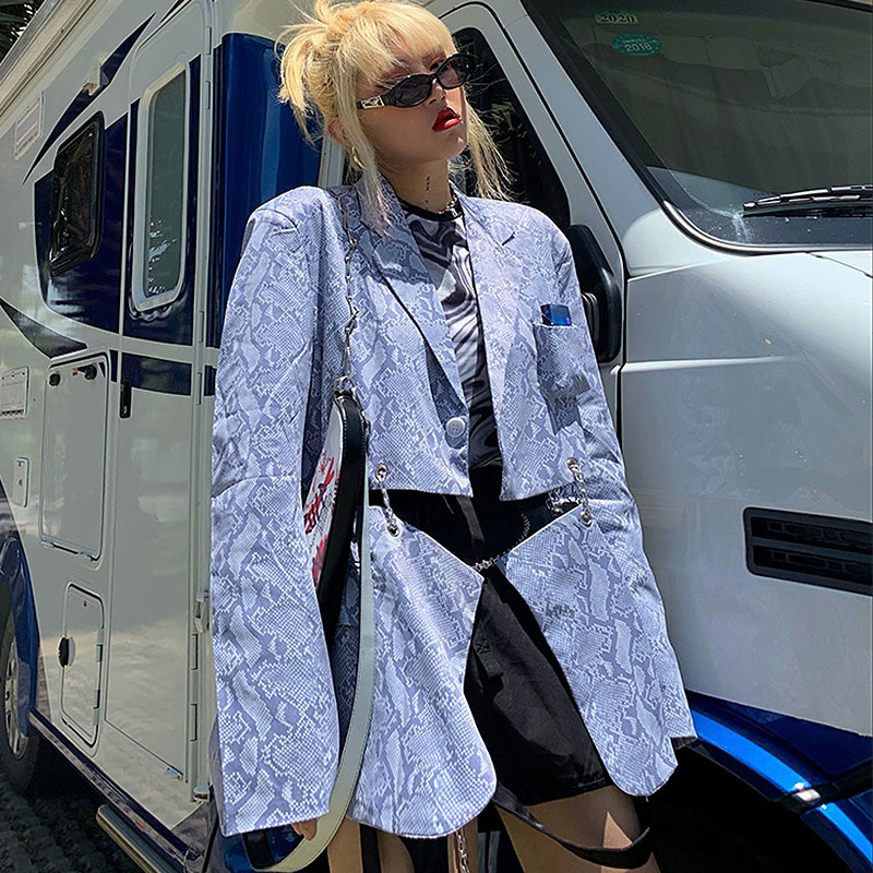 

2021 New Women Luxury Serpentine Layered Design Spring Autumn Long Blazers and Jackets Female Streetwear Fashion Outerwear 89by, Purple