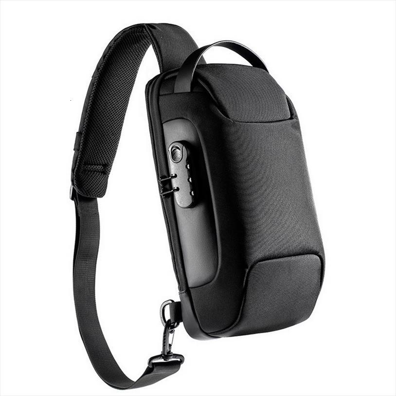 

Mens Waterproof Usb Oxford Crossbody Bag Anti Theft Shoulder Sling Multifunction Travel Messenger Chest Pack For Male