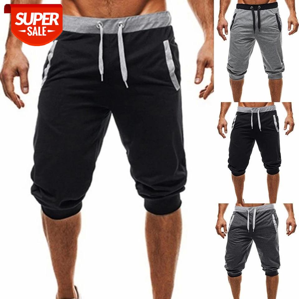 

New Fashion Mens Shorts Baggy Jogger Casual Slim Harem Short Slacks Casual Soft Cotton Trousers Shorts Summer For Men's Pants #VV9T, Black