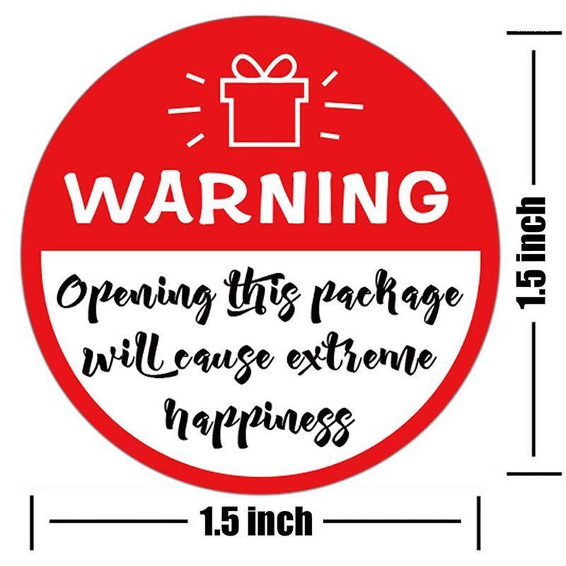 

Gift Wrap 500pcs/roll 1.5inch Red Warning Extreme Happiness Sticker Labels For Business Small Stickers 2021