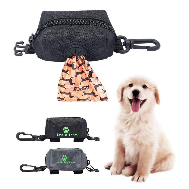 

Dog Car Seat Covers Poop Bag Holder With Clip Lightweight Dispenser For Leash Attachment Pet Accessory Waste Garbage Walking Ru