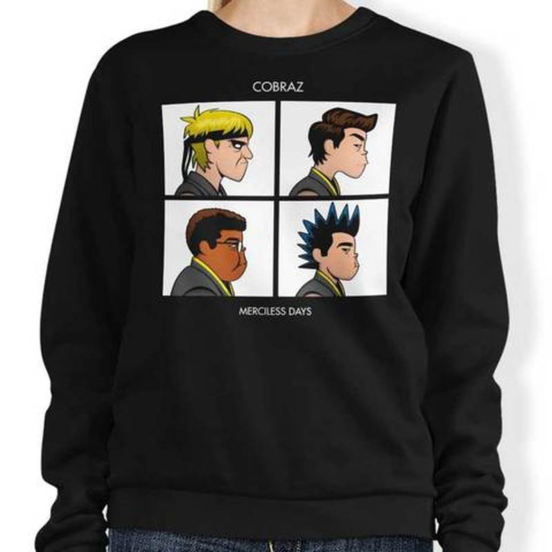 

Boy avatar pattern men's hoodless sweater 3D printing visual impact top punk goth round neck high-quality hoodless sweater, Black