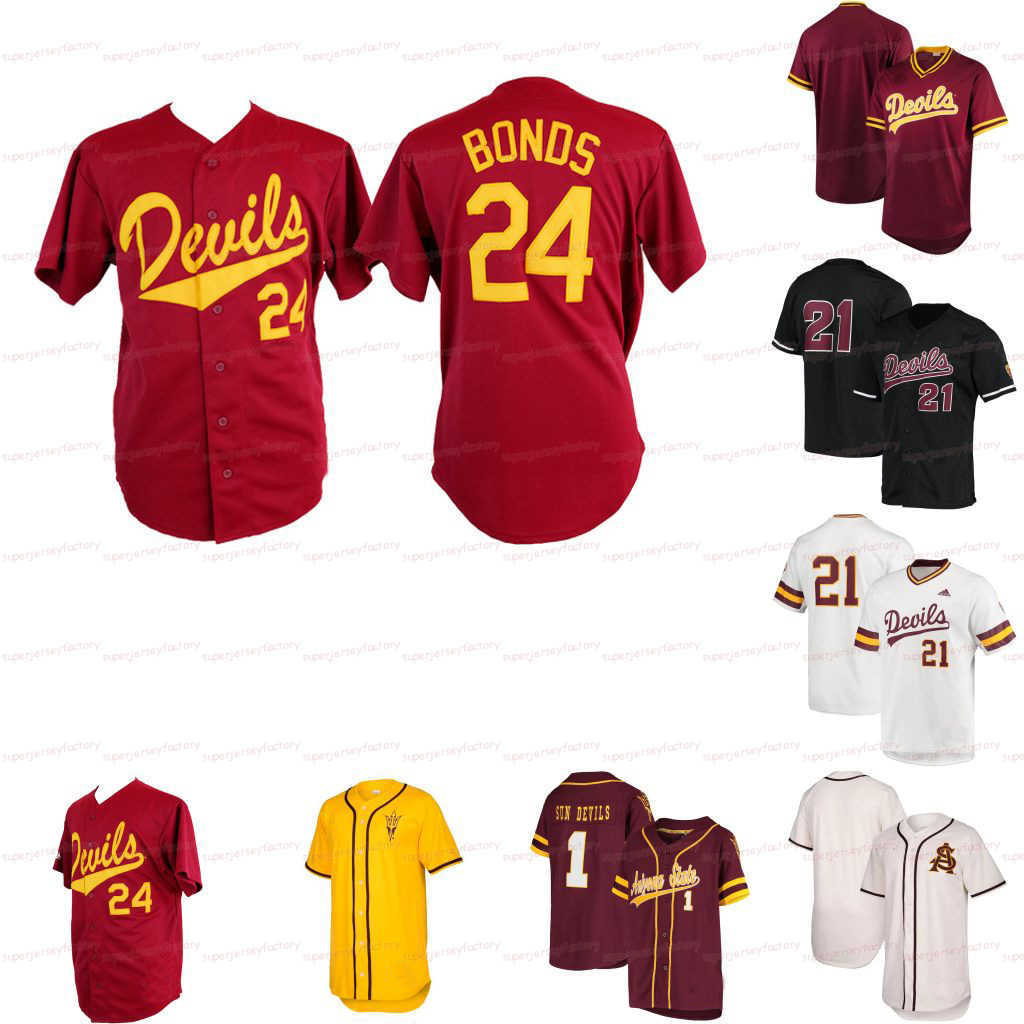 

2021 New ASU Arizona State College Barry Bonds Reggie Jackson Torkelson Drew Swift Hauver Jump Cheema La Flam Trevor Hauver Baseball Jersey, Red