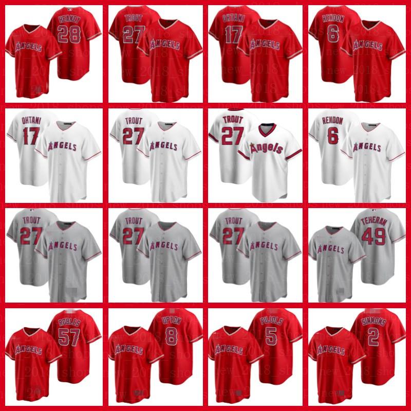 

Los Angeles 27 Mike Trout Angels Jerseys Baseball 17 Shohei Ohtani Anthony Rendon Dylan Bundy Jared Walsh David Fletcher Justin Upton Men, Custom flex base men jersey