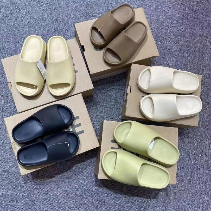 

Slides Slippers sandals Graffiti Bone White Resin Desert Sand Rubber Summer Earth Brown Flat Men Women Beach Foam Runner Sneakers 36-46