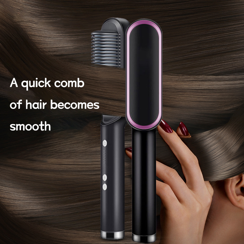 

Multifunctional Professional Hair Straightener Tourmaline Ceramic Hair Curler Brush Hair Comb Straighteners Curling Iron