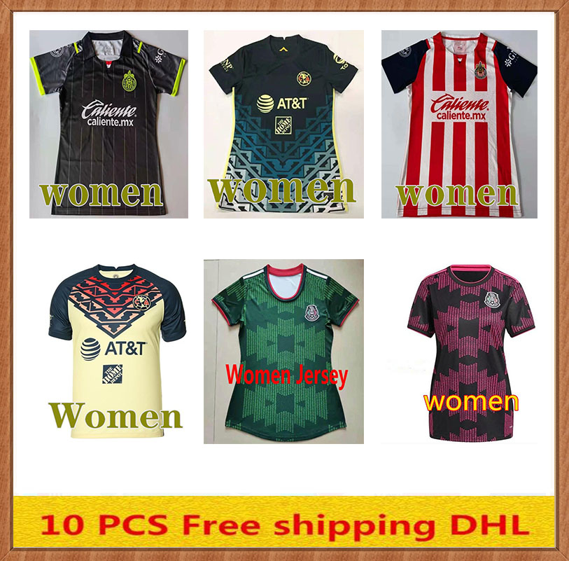 

2021 2022 WOMEN Chivas soccer jersey black LIGA Mexico MX Club FC 21 22 GIRLS guadalajara America CA uniforms LADIESfootball shirt BRIZUELA PULIDO home away, Wine red