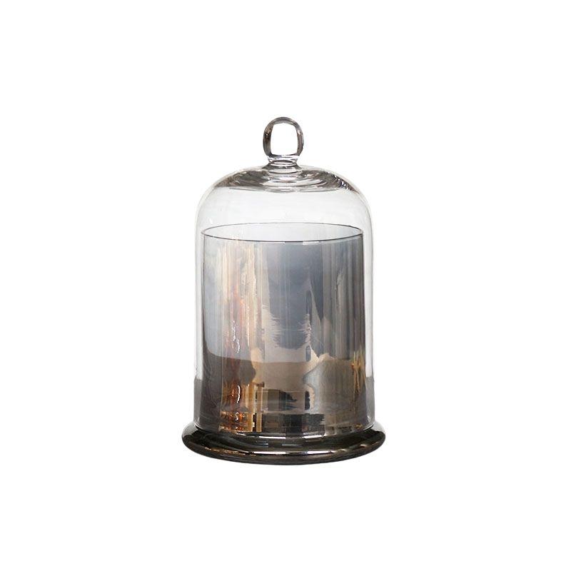 

Candle Holders Ornate Modern Christmas Glass Jar Scented Transparent Cylinder With Lid Kerzenhalter Wedding Decoration OC50CH
