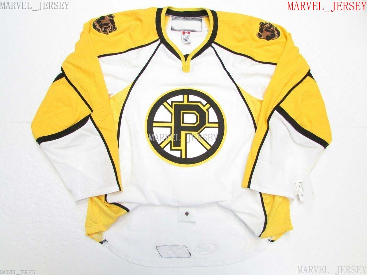

Cheap custom PROVIDENCE BRUINS AHL WHITE HOCKEY JERSEY Stitch any name number XS-5XL, As pic