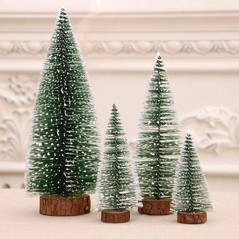 

Christmas Decorations Table Gifts Placed Pine Santa Decoration Kids Cedar Landscape Desktop Mini Snow Year Trees DIY Ornaments Party