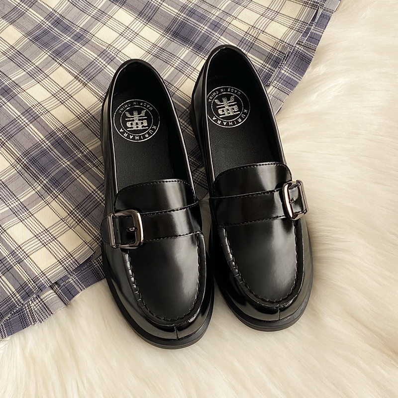 

High School Girl Harujuku Jk Uniform Women's Cosplay Shoes Kawaii Tea Beautiful Japanese Party Anime Lolita Black/brown Shoe Qm2a, Brown 2.8cm heel