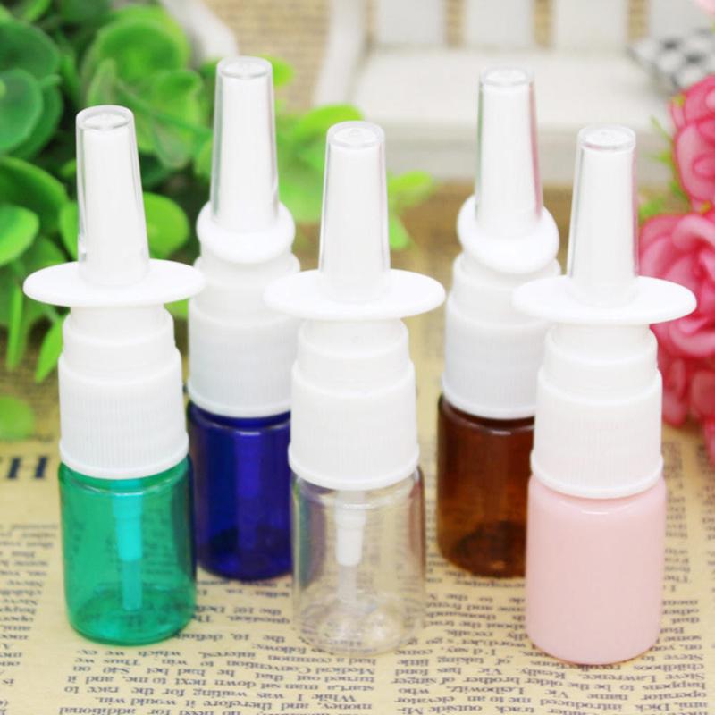 

5PCS 5ml Plastic Nasal Spray Bottles Direct Injection Sprayer Cosmetic Atomizer Refillable Bottle Liquid Pump Container