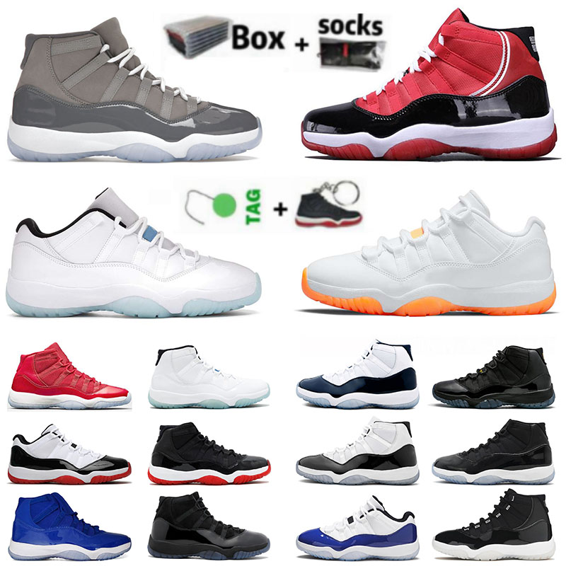 11 Jumpman Pro Hommes Chaussures de basket-ball Legend Blue Low Citrus Wmns Concord High Space Jam Cap et robe Hommes Femmes Designer Sports Bask