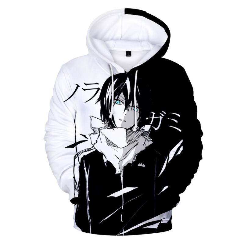 

Men's Hoodies & Sweatshirts Noragami 3D Fashion Sweatshirt Pullover Harajuku Hoodie Print Men/women Casual Cool Anime, Black