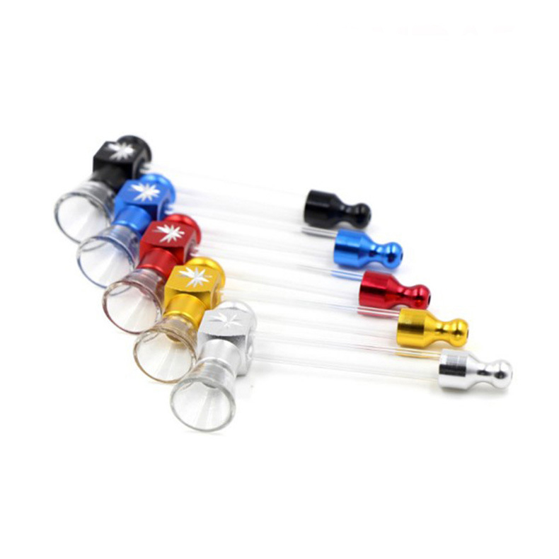 

Practical metal Smoking pipes glass aluminum alloy pipe 96mm cigarette accessories