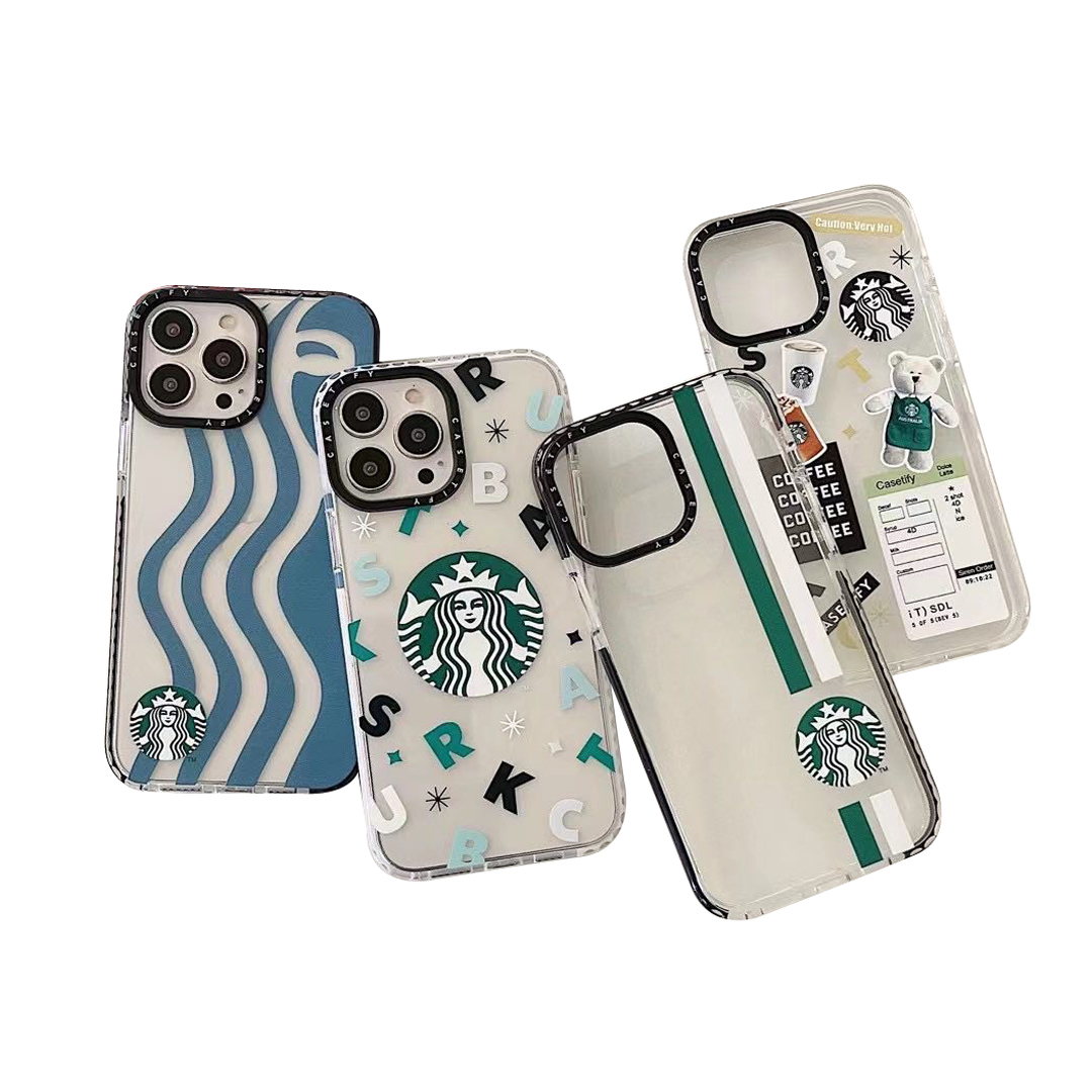 

Starbuck Clear and Soft TPU Silicone Slim Phone Cases for iPhone 13 12 11 Pro Max 13pro 12pro 11Pro XR XSMax 7 8 plus Girls Woman Case 02231005