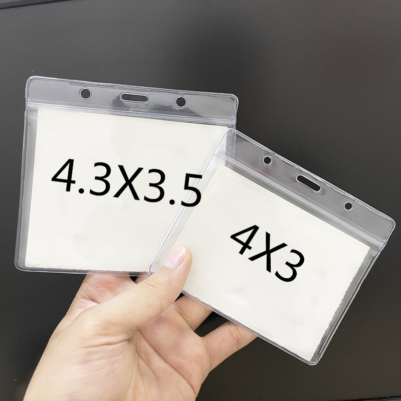 Clear Plastic PVC CDC Vaccination Record Card Protector 4x3 inch Vax Card Holder Horizontal Badge ID Card Name Case Waterproof-image-708276048
