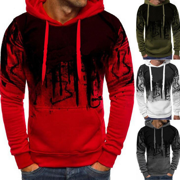 

Fashion Men Casual Autumn and Winter New Hoodie Hip Hop Mens Hoodies High Quality Letter Print Hoodie Men Sweatshirt Long Sleeve Coat, Multi