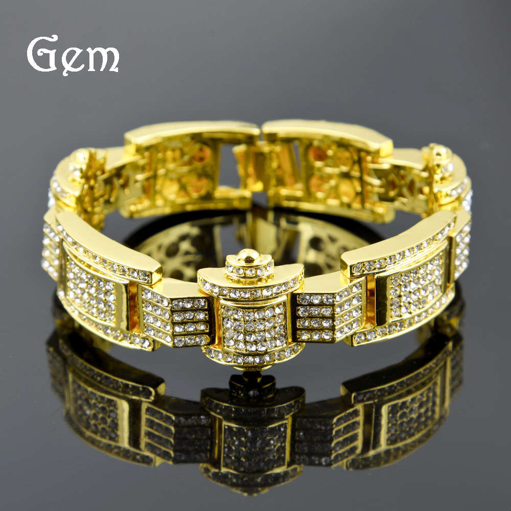 

Hip hop set diamond cool fashion style men's hip hop Bracelet