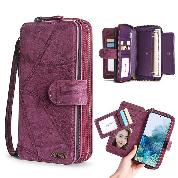 

Wallet PU Leather Multifunction handbag Phone Case For iPhone 6 6S Plus 7 8 X Xr XS 11 12 Pro Max SE2020 Samsung s21 s20 plus note20 ultra