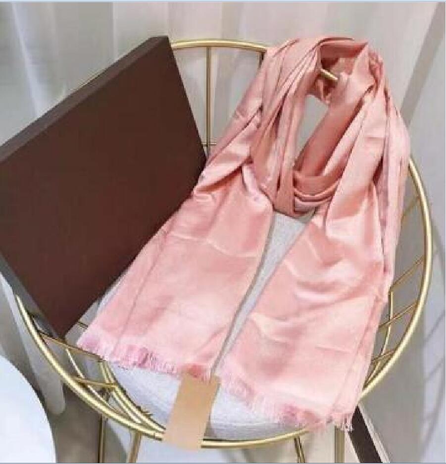 

Silk Scarf Fashion Man Women 4 Season Shawl Scarf Letter Scarves Size 180x70cm 6 Color High Quality, Blue;gray