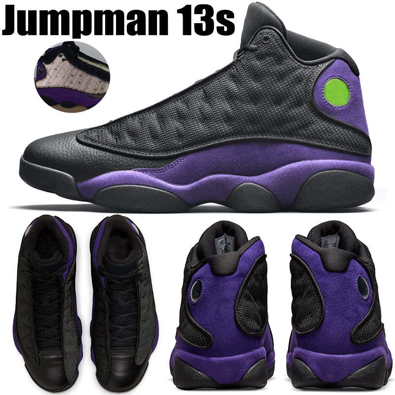 

13 13s Basketball Shoes Mens Court Purple Womens Sneakers Jumpman Del Sol Trainers With Keychain Tag 5.5-13, Hyper royal 40-47