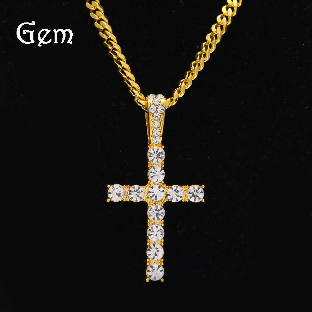 

New men's hip hop Cross Pendant with diamond