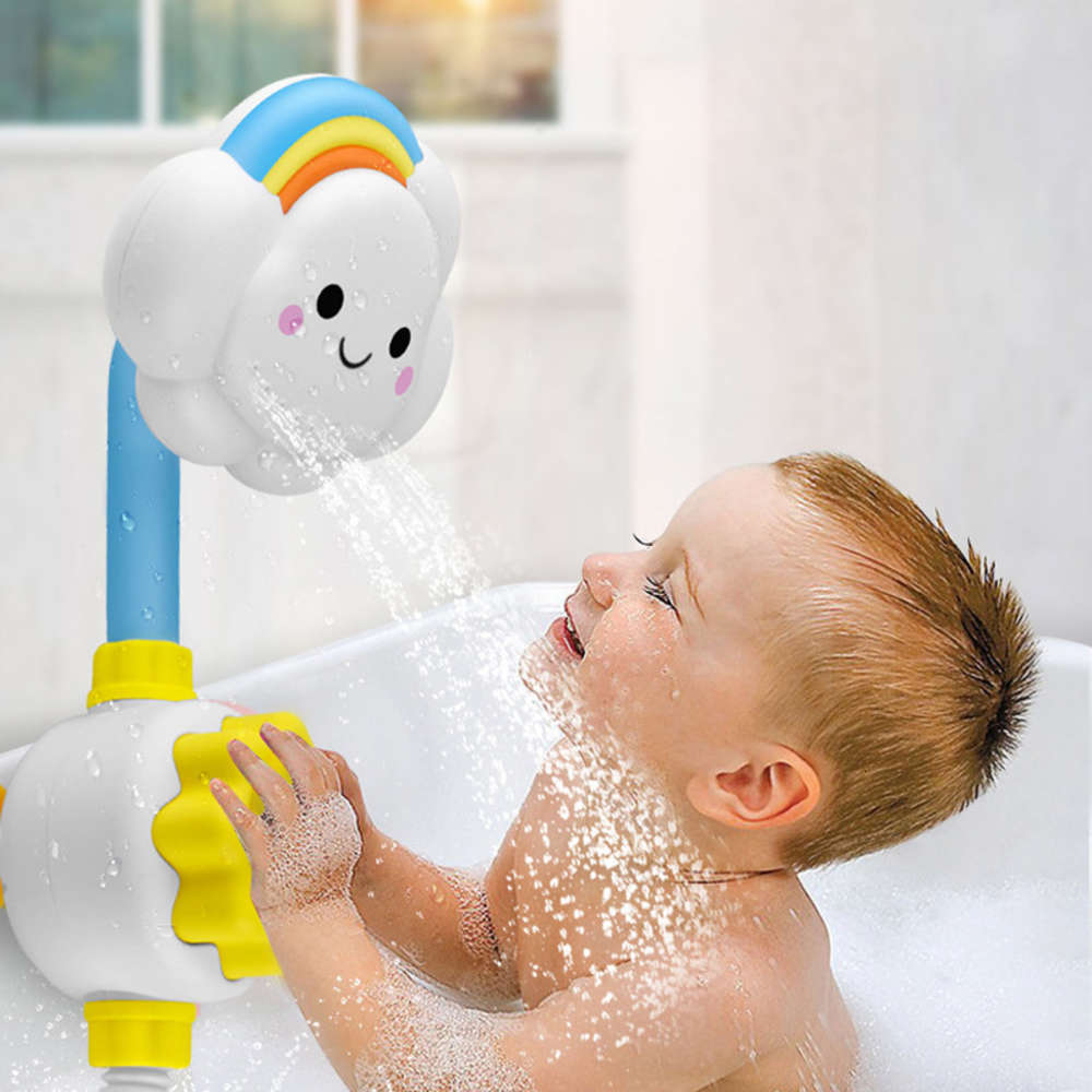

Children's baby playing with water shower manual cloud toy