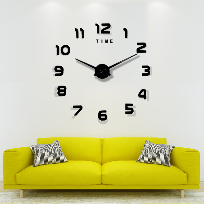 

Home Decoration Big Number Mirror Wall Clock Modern Design Large 3D Watch Unique Gifts