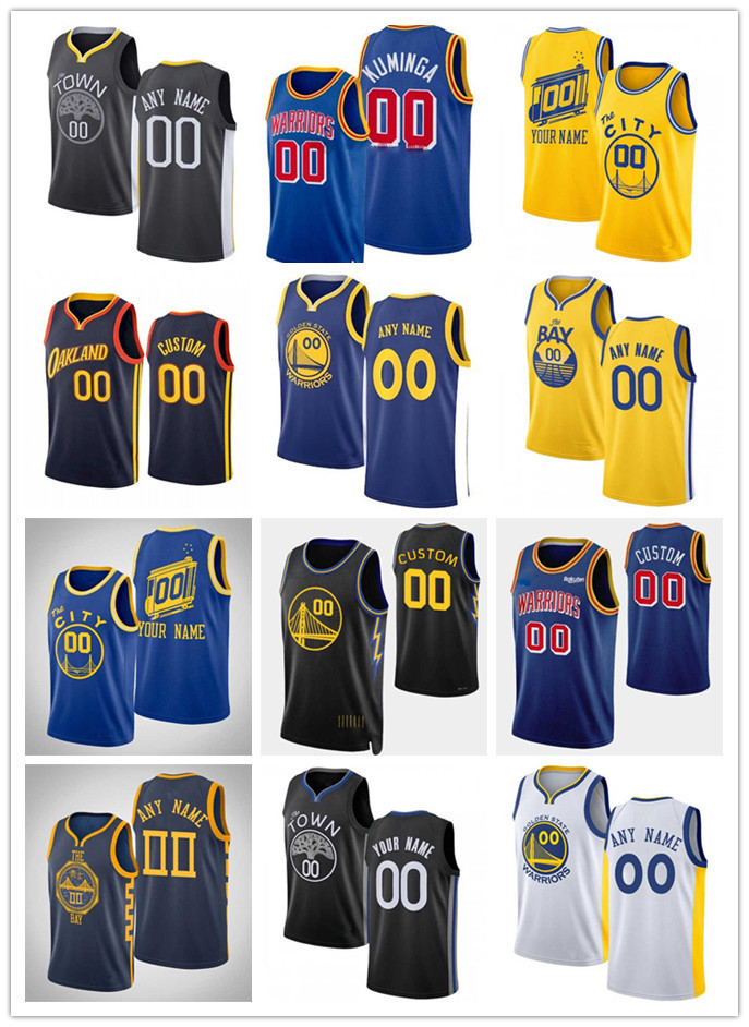 

75th Custom Men Women Youth Golden State's Warriors's Stephen 30 Curry Draymond 23 Green Andrew 22 Wiggins Klay 11 Thompson Basket, Black;red