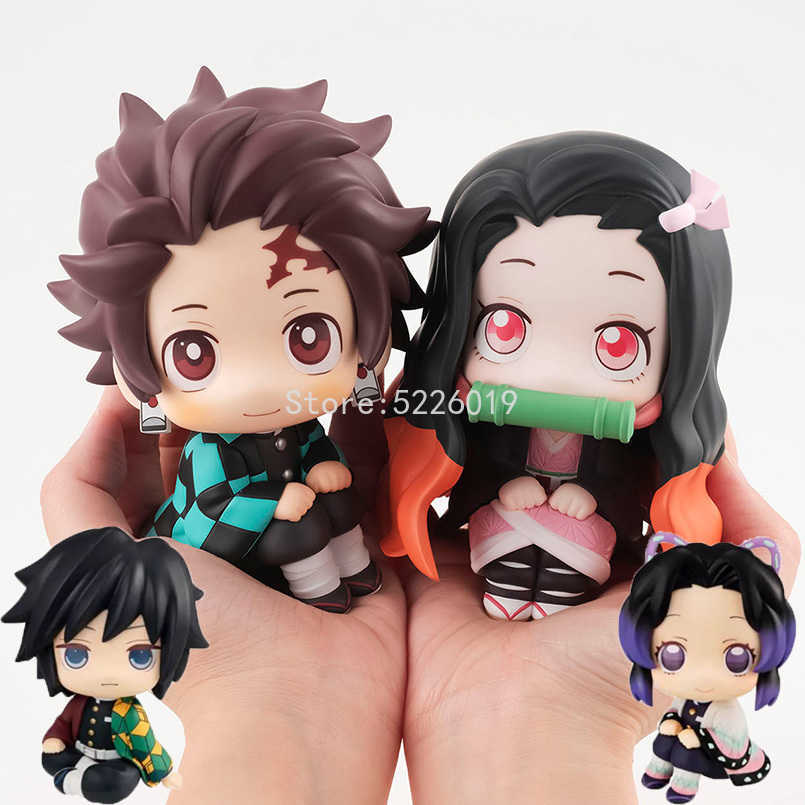 

2pcs/set LookUp Demon Slayer Anime Figure Kimetsu no Yaiba Kamado Nezuko Kamado Tanjirou Action Figure Model Doll Toys 6cm H0831, 2pcs no box 6cm