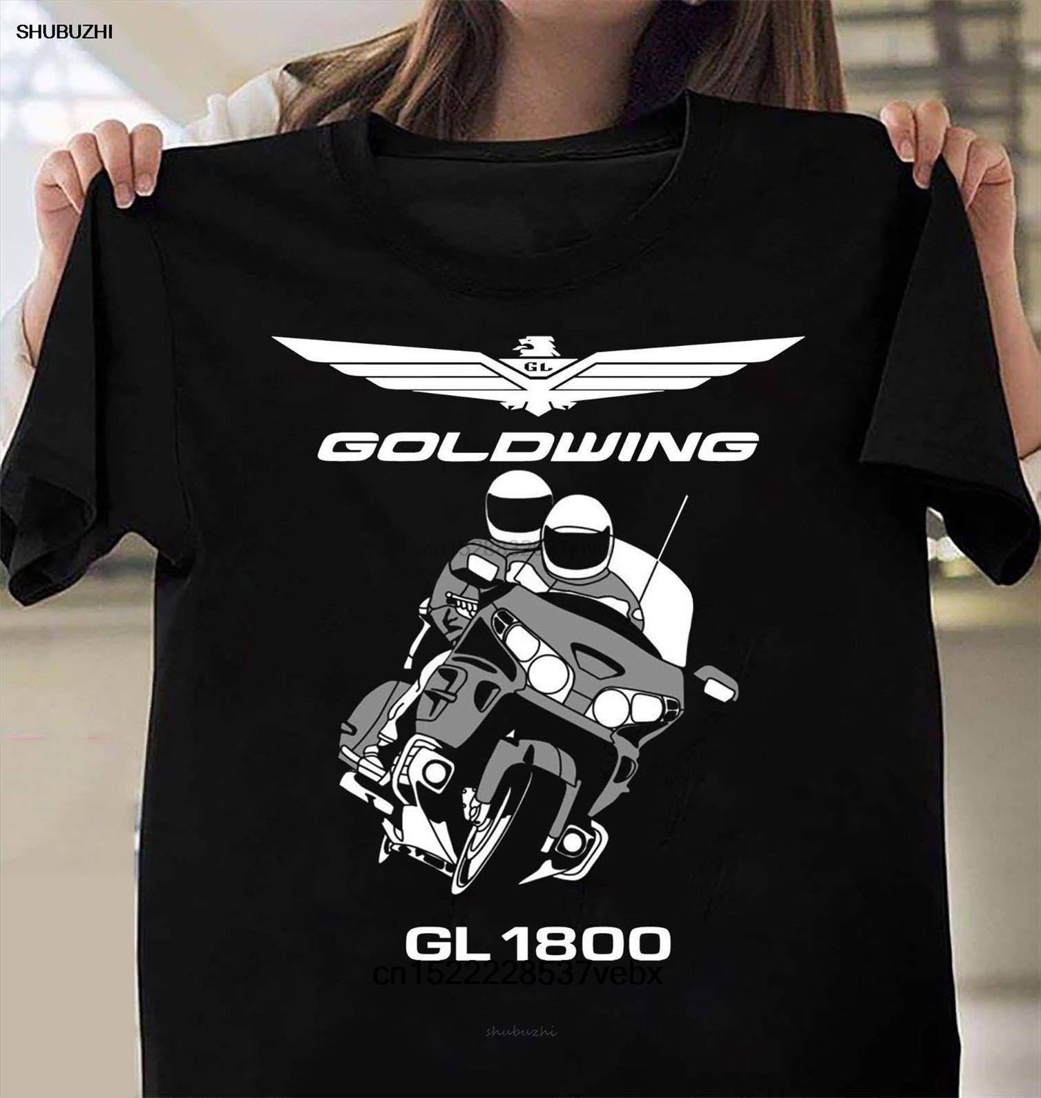 

better quality goldwing gl1800 men t shirt motocycles fashion cotton brand teeshirt, White;black