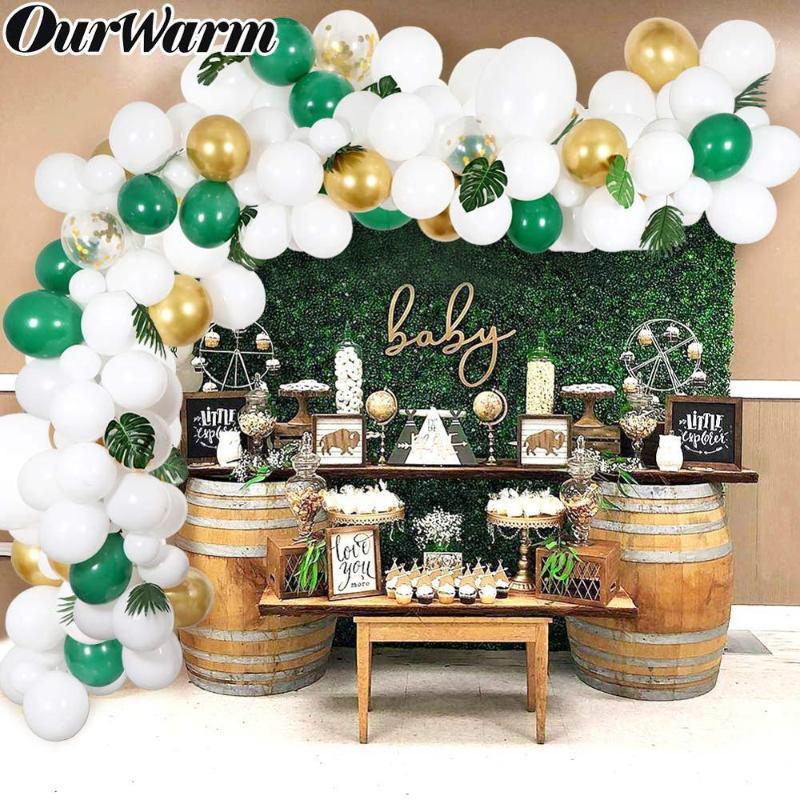 

Party Decoration OurWarm 122pcs Balloon Garland Arch Kit With Artificial Palm Leaves Baby Shower Aniversario Birthday Decorations Supplies