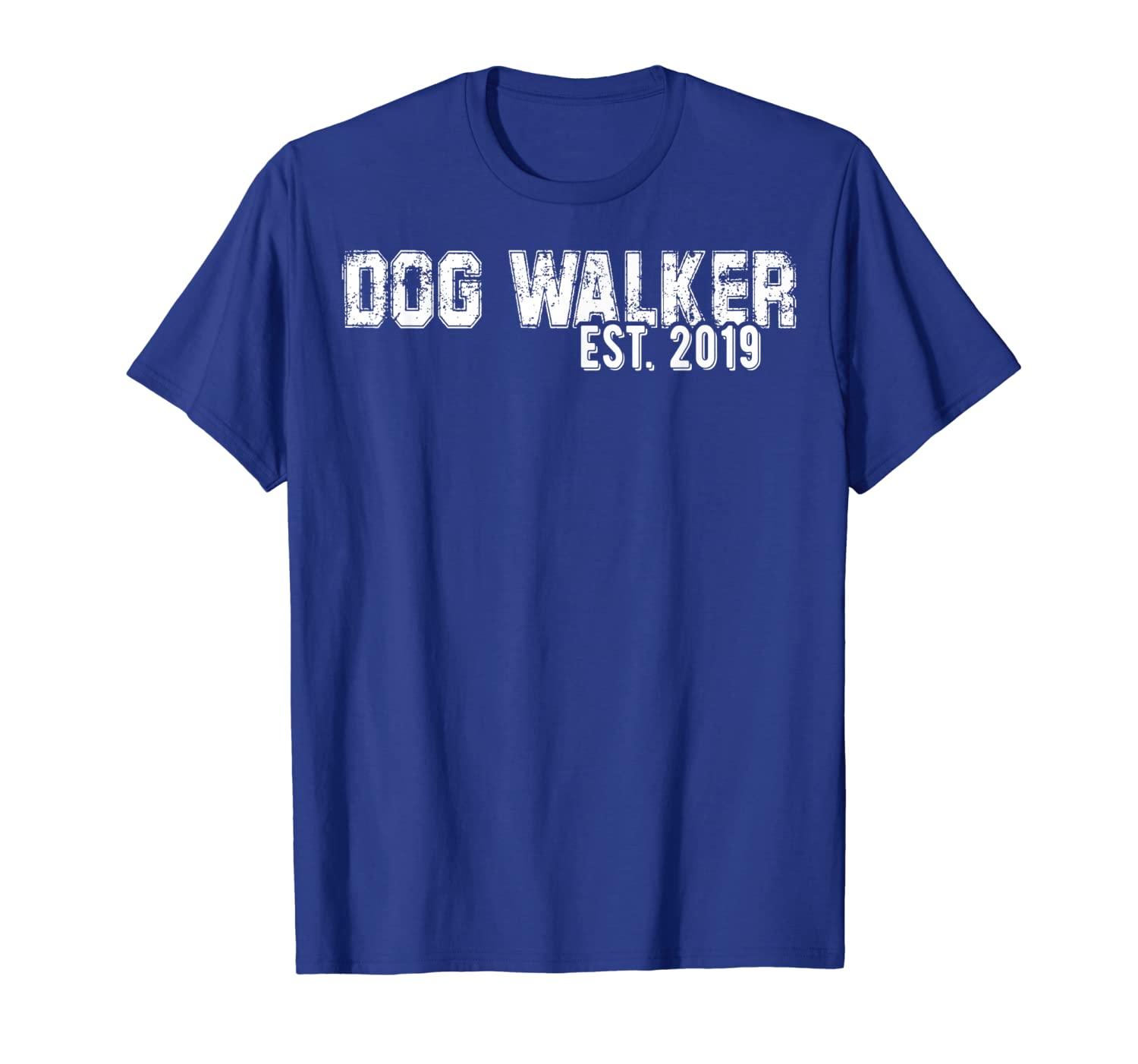 

new dog walker gift dog walker est 2019 shirt, White;black