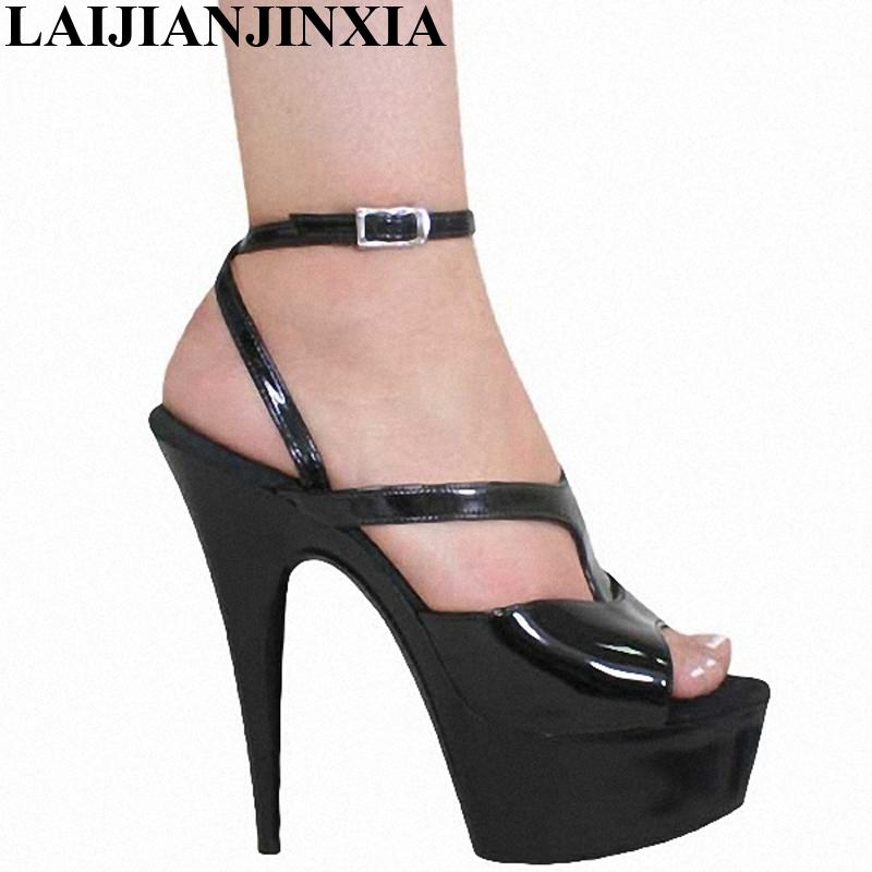 

LAIJIANJINXIA 2021 New Sexy 15 CM High-Heeled Sandals Party Shoes Pole Dancing Shoes Fashion High Heels Women's H-190, H190