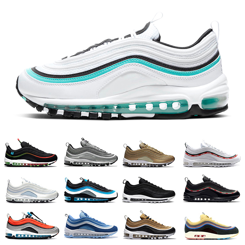 

2022 men women running shoes 97 Aurora Green USA Sky SE Mint Red Leopard Ghost Easter University Red Sliver Bullet South Beach mens trainers outdoor sports sneakers, Pay for box