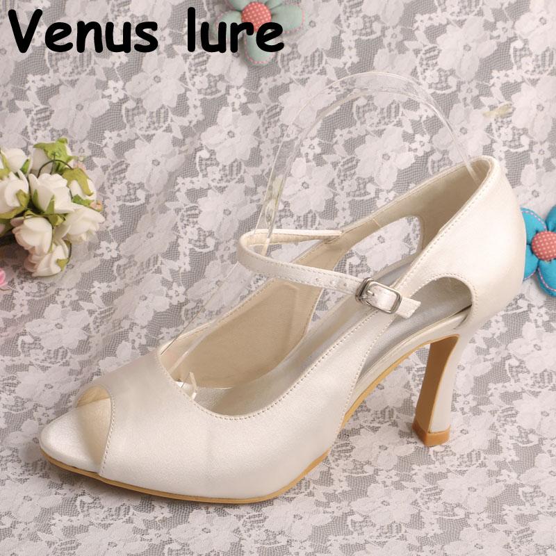 

High Heel Mary Jane Shoes for Women Wedding Shoes Size 4 Peep Toe Prom Pumps, Gray