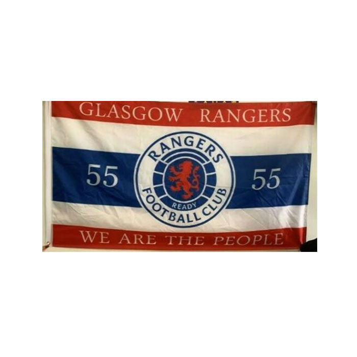 

Glasgow Rangers FC Champion 55 Flag 3x5Ft Double Stitched Decoration Banner 90x150cm Sports Festival Polyester Digital Printed Wholesale