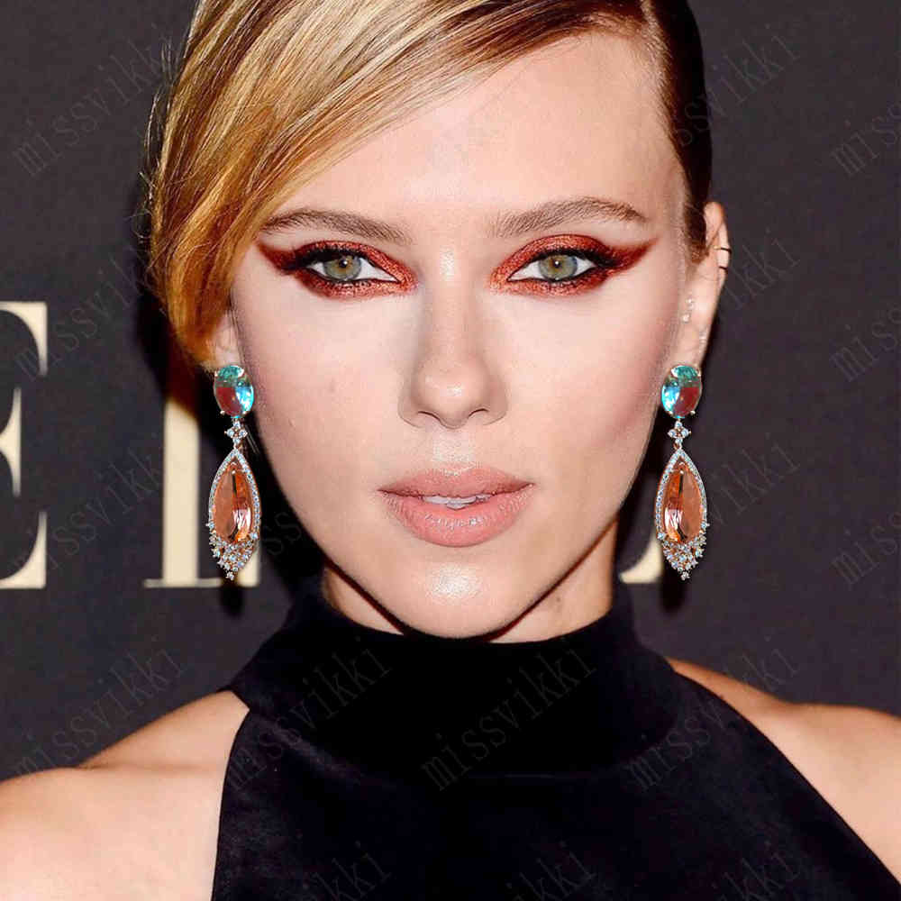 

Brand High Quality Luxury Trendy Sparkly Dangle Enthusiasm Jewelery for Women Fashion Wedding Daily Earring Jewelry